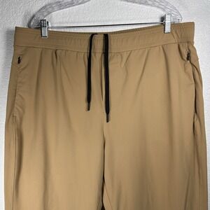 Public Rec Pants Brown Daymaker Stretch Drawstring Zippered Pockets Golf 42x34